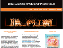 Tablet Screenshot of harmonysingers.org